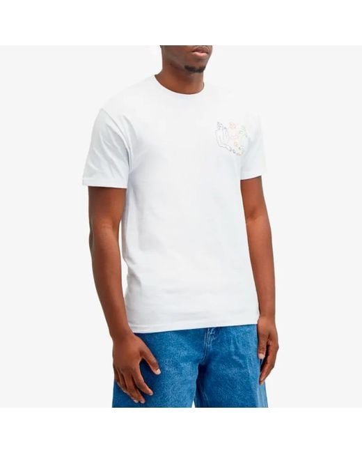 Obey White Cup Of Tea T-Shirt for men