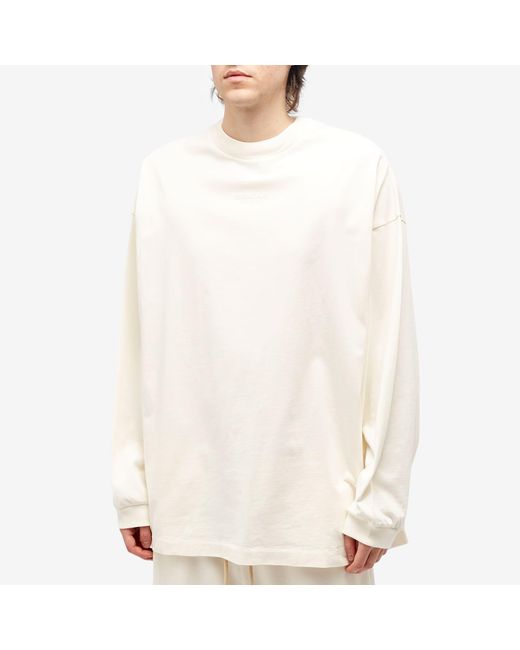 Fear Of God White Essentials Long Sleeve T-Shirt for men