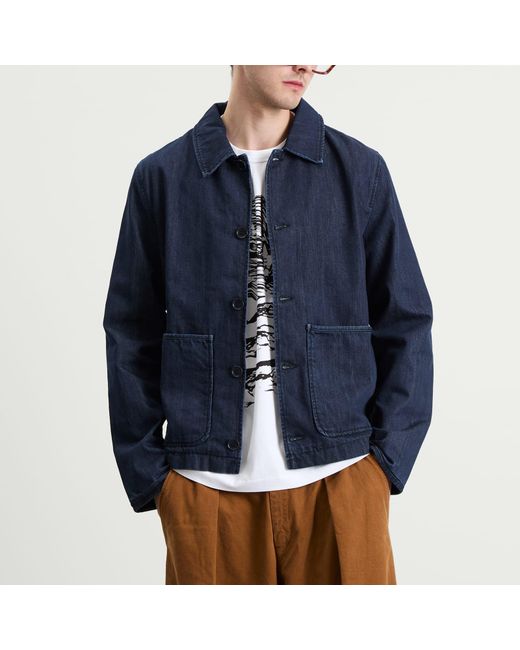 YMC Blue Groundhog Chore Jacket for men