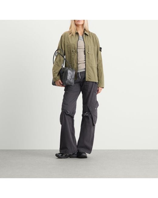 Stone Island Green Ripstop Zip Shirt Jacket