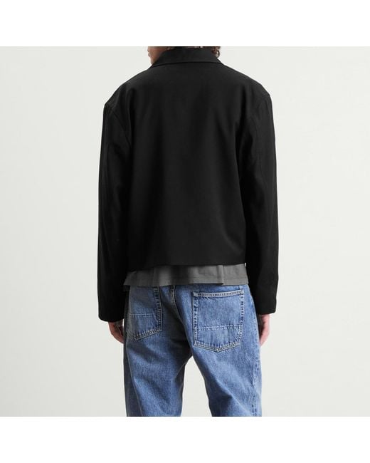 Our Legacy Black Wool Mini Zip Jacket for men
