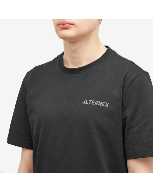 Adidas Black Tx Gfx Ss 230 T-Shirt for men