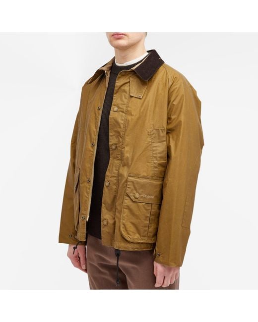 Barbour Brown Heritage + Wax Deck Jacket for men