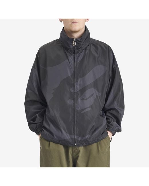 A Bathing Ape Gray Abc Camo Nylon Hooded Jacket for men