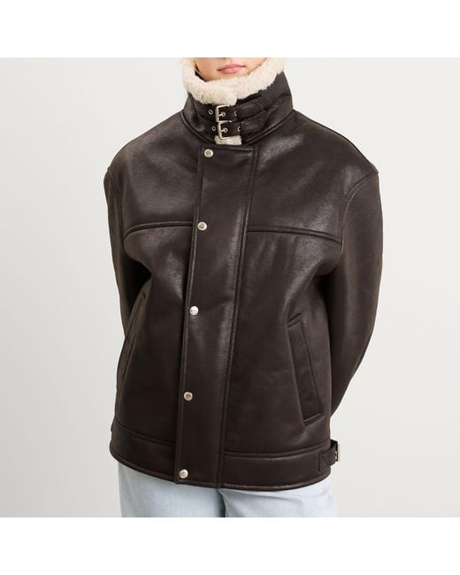 DUNST Black Faux Shearling Jacket