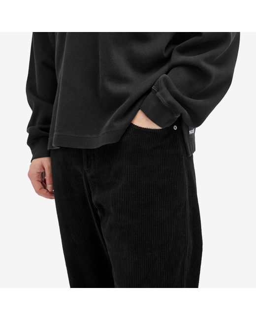 Folk Black Barrel Leg Pants for men