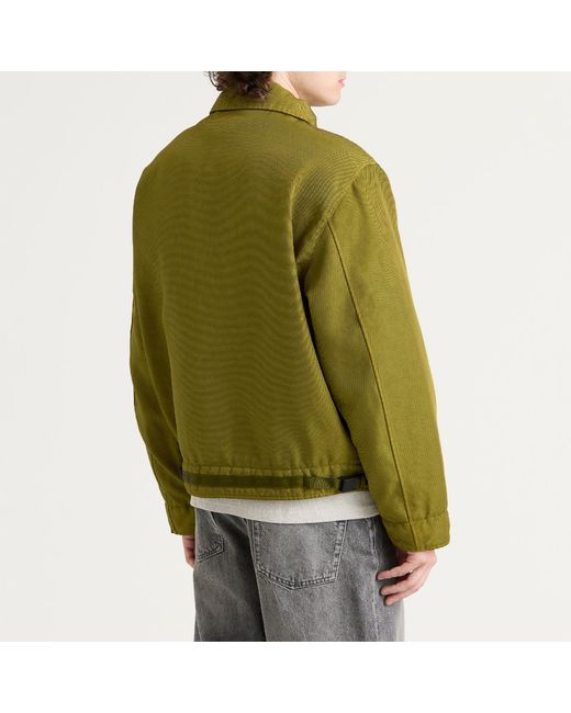 Stone Island Green Dense Oxford Nylon-Tc Bomber Jacket for men