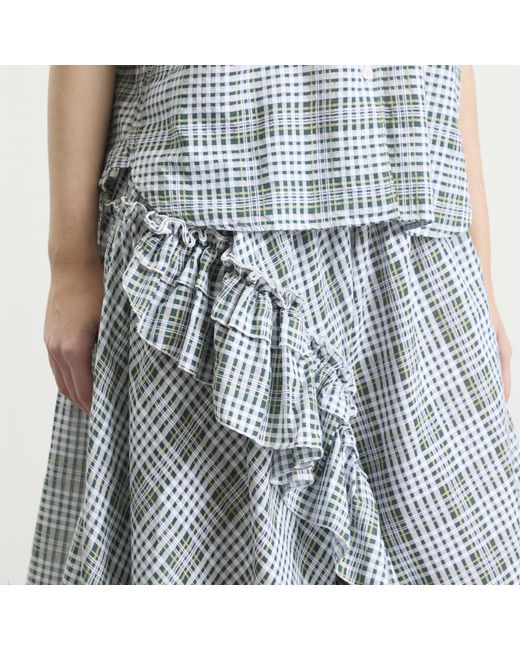 YMC Gray Draped Skirt