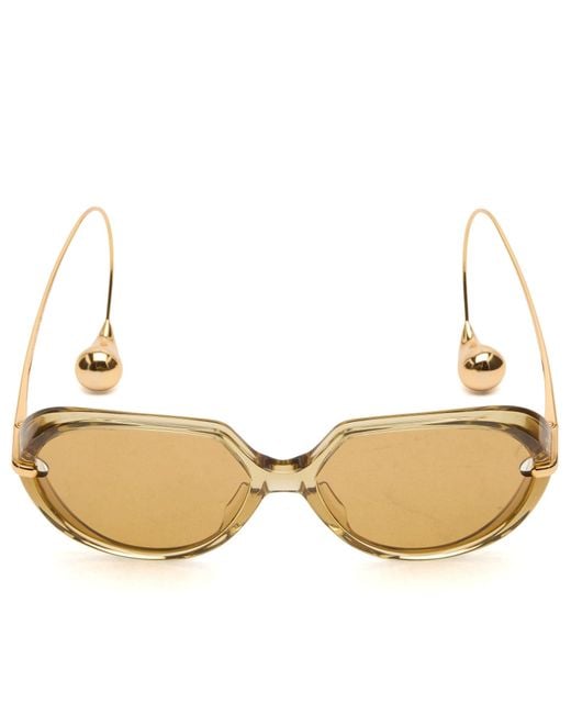 Bottega Veneta Natural Bottega Veneta Bv1436S Drop Sunglasses
