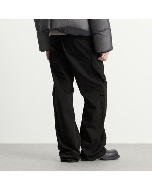 Rick Owens Black Double Cargo Jeans for men