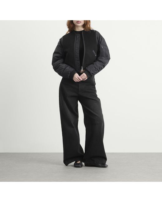 Stel Black Down Filled Bomber Jacket