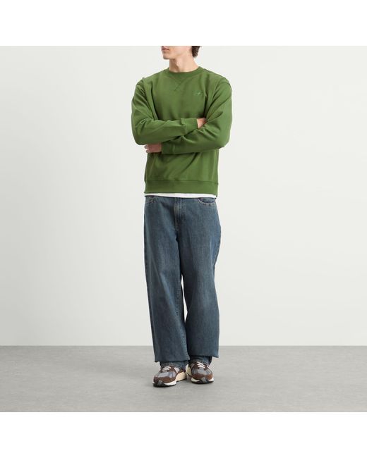 New Balance Green Athletics French Terry Crew for men