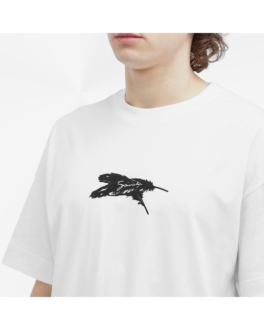 Givenchy White Feather Logo T-Shirt for men