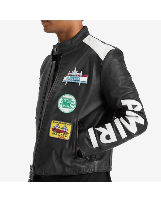 Amiri Gray Patch Racer Jacket for men
