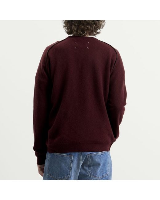 Maison Margiela Purple Lambswool Sweater for men