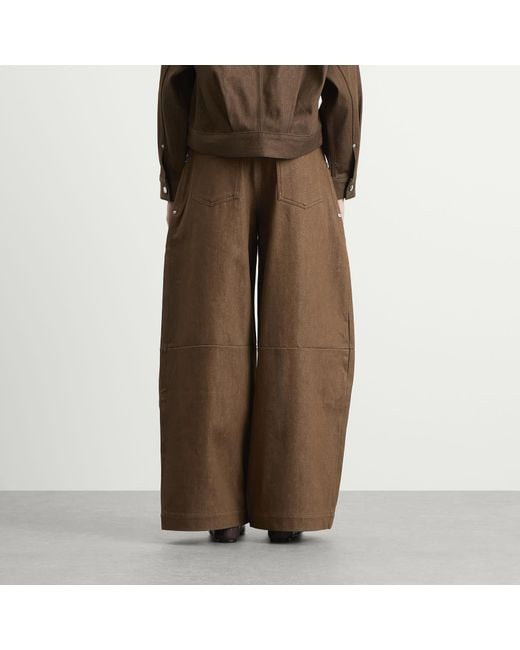 Simone Rocha Brown Wide Leg Utility Curve Jeans