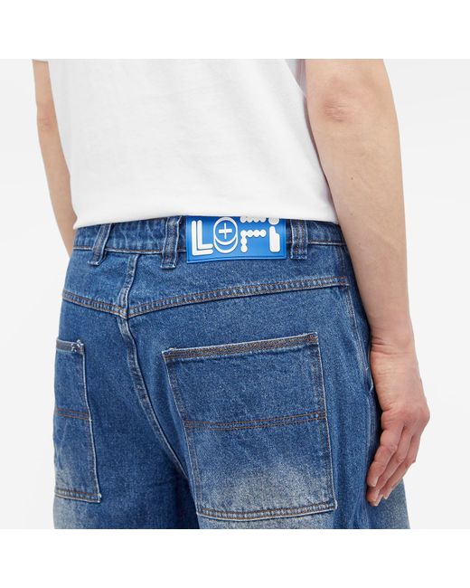 LO-FI Blue Activate Denim Shorts for men