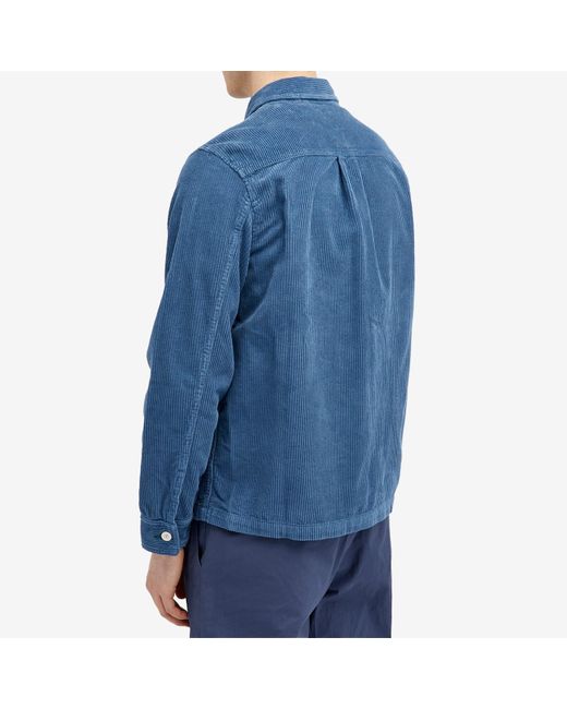 Paul Smith Blue Cord Overshirt Jacket for men
