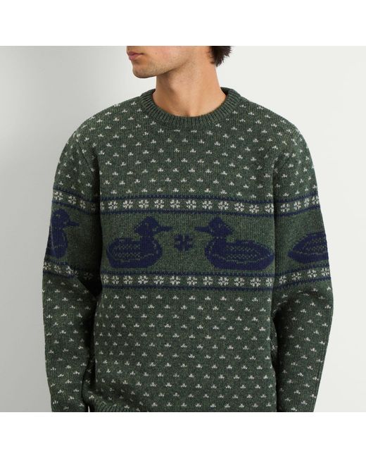 Pendleton Green Duck Jumper for men