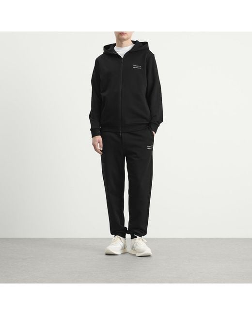 Moncler Black Stripe Logo Sweatpants for men