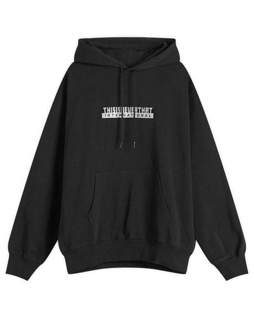 Thisisneverthat Black Tnt International Hoodie for men