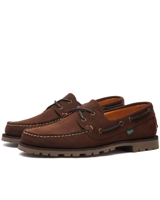 Paraboot Brown Malo Boat Shoe for men