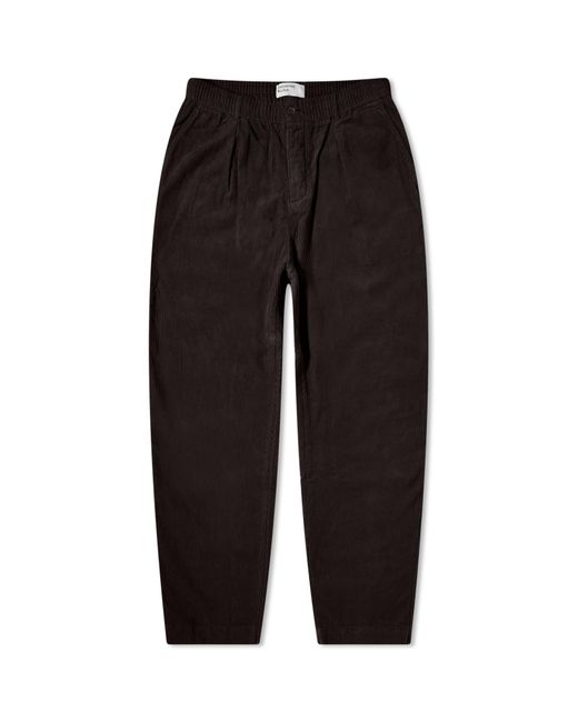Universal Works Black Corduroy Pleated Track Pant for men