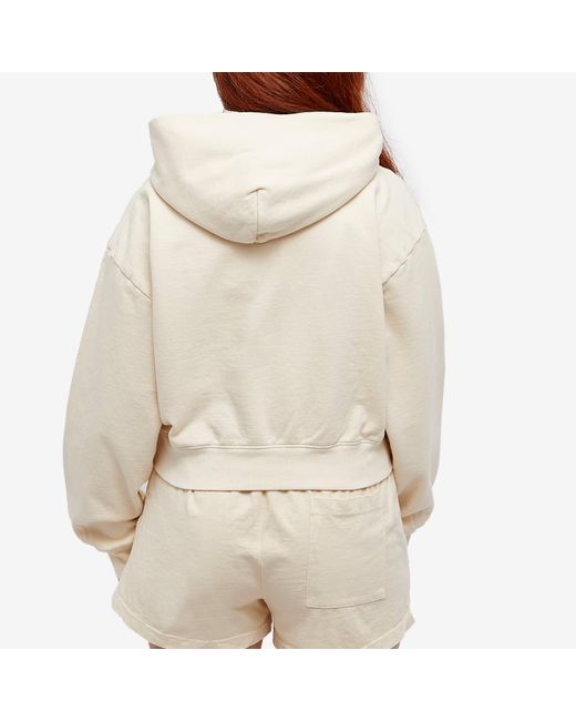 Sporty & Rich Natural Athletic Cropped Hoodie