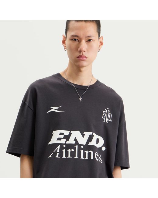 END. Black Airlines Short Sleeve T-Shirt