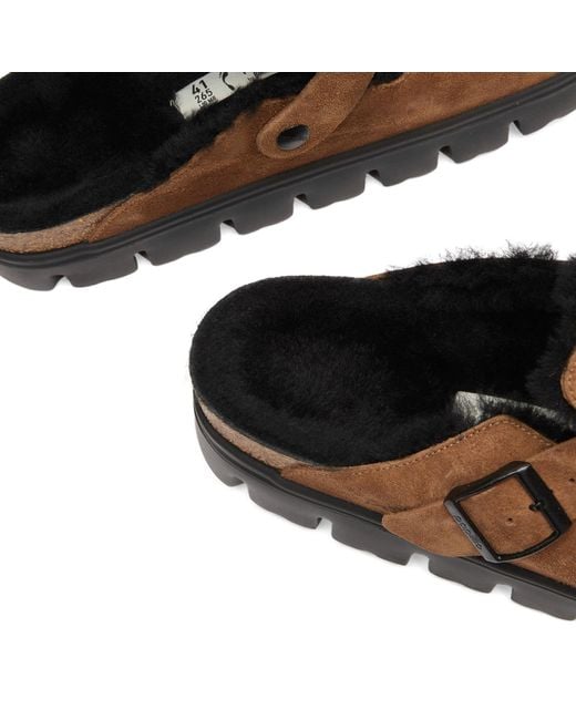 Birkenstock Brown Boston Chunky Shearling Clog