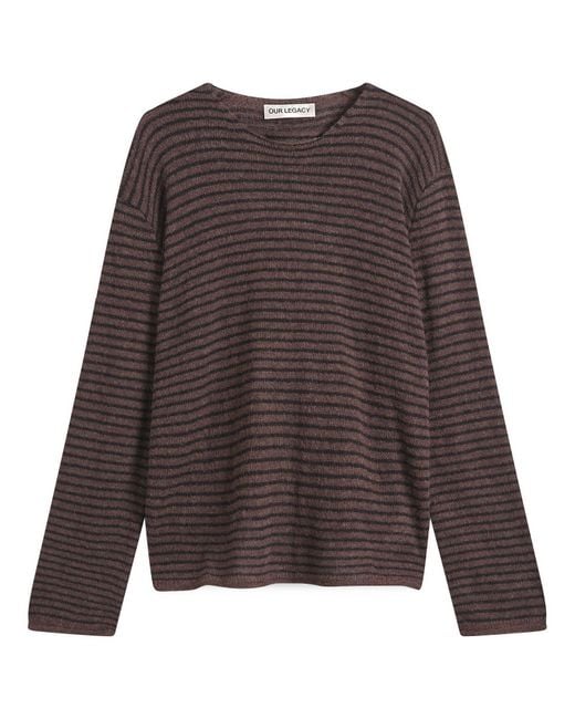 Our Legacy Brown Rigid Alpaca Jumper for men