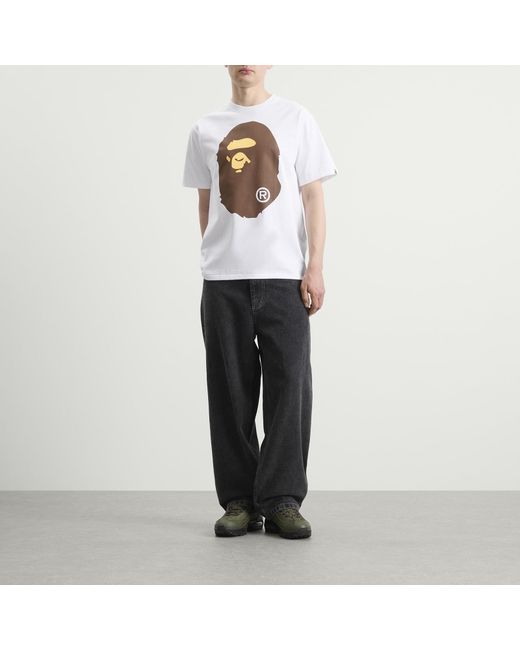 A Bathing Ape White Big Ape Head T-Shirt for men