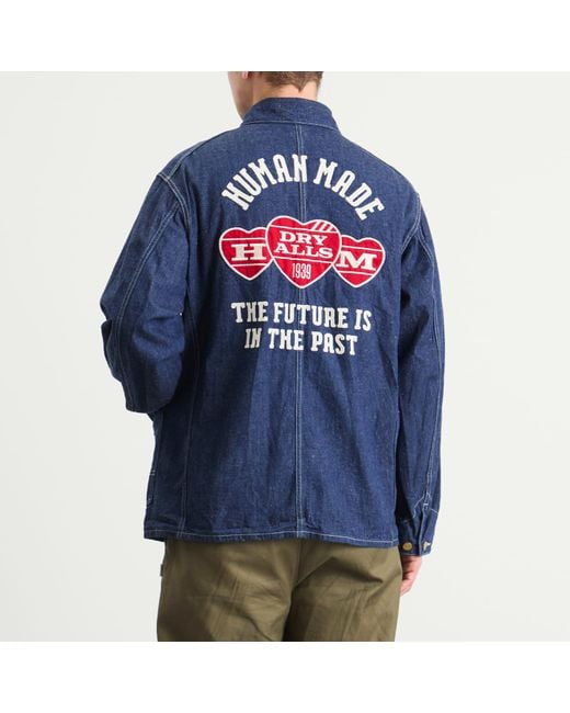 Human Made Blue Denim Coverall Jacket for men