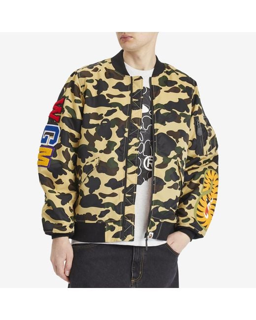 A Bathing Ape Green 1St Camo Sharka-1 Jacket for men