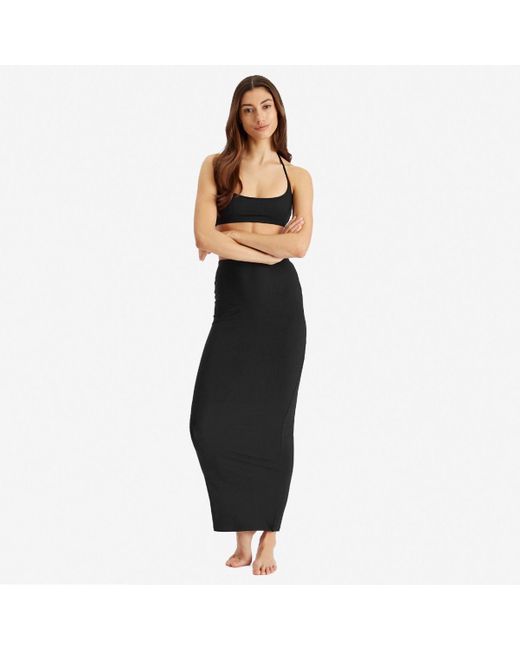 Skims Black Soft Lounge Long Skirt