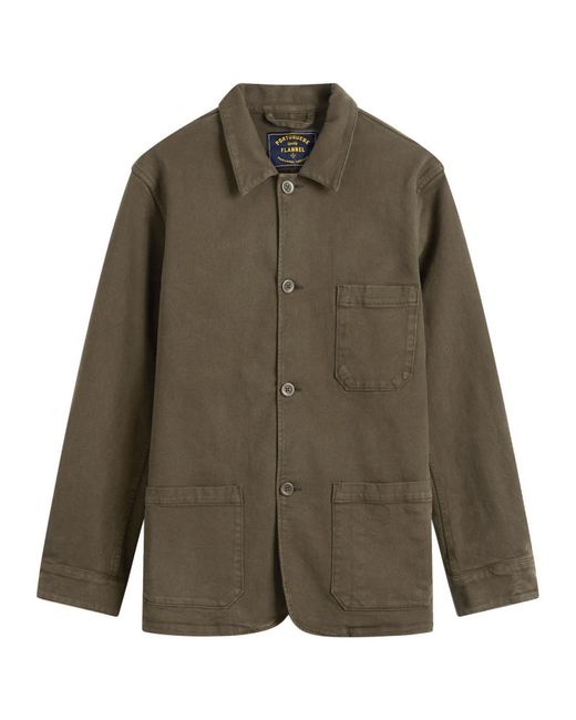Portuguese Flannel Green Labura Chore Jacket for men