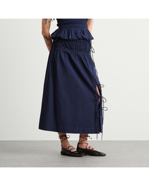Damson Madder Blue Charlotte Midi Skirt Presented By End