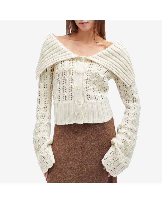 Holzweiler White Knitted Cardigan