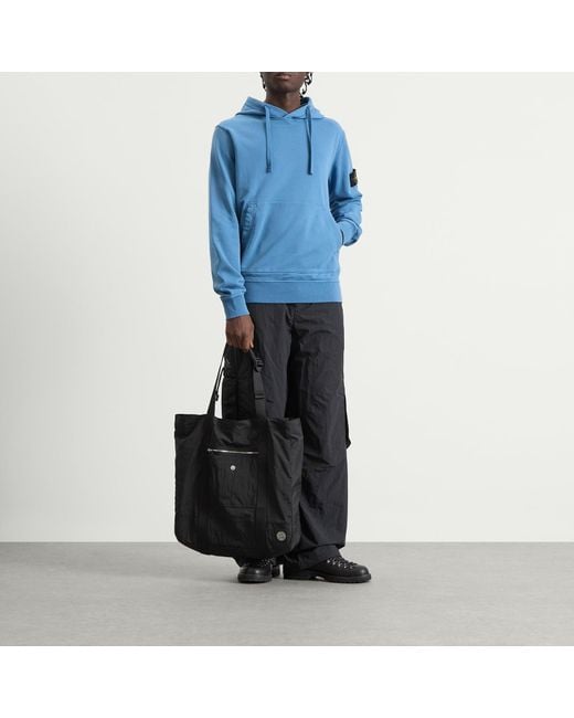 Stone Island Black Nylon Metal Tote Bag for men