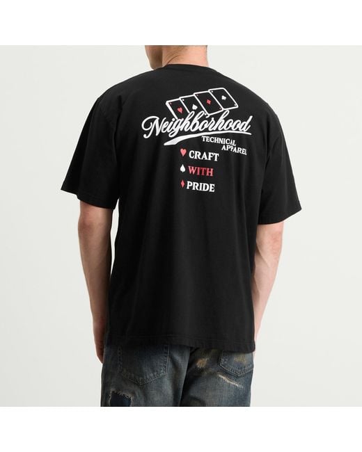 Neighborhood Black Ss-8 Cards T-Shirt for men