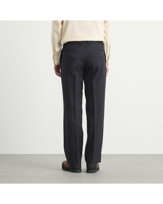 Kaptain Sunshine Blue Shadow Stripe Trousers for men