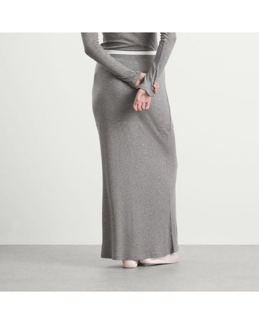 Samsøe & Samsøe Gray Sadou Jersey Maxi Skirt