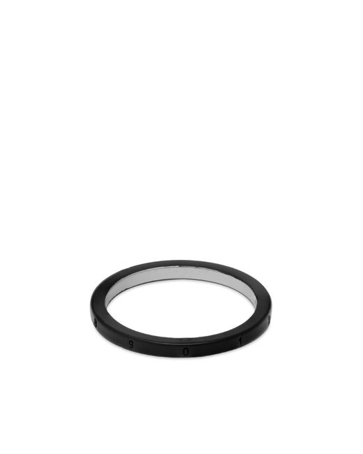 Maison Margiela Number Logo Slim Band Ring in Black for Men | Lyst