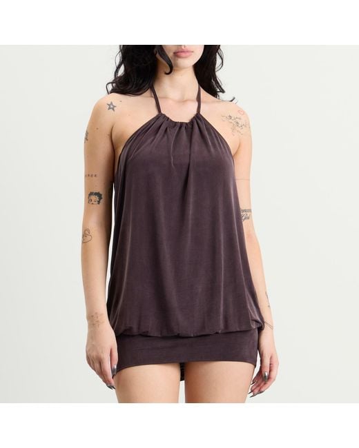 Peachy Den Brown Nia Kylie Balloon Dress