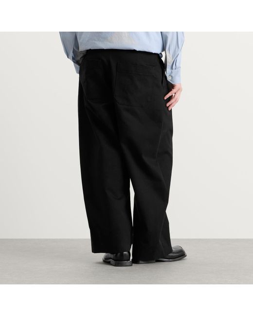 Studio Nicholson Black Sorte Deep Pleat Volume Pant for men