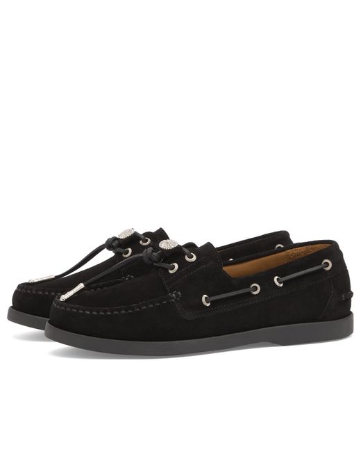Toga Black Suede Loafers