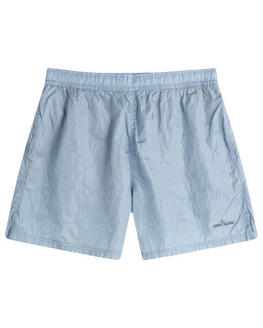Stone Island Blue Water Reactive Faded Camo Swim Shorts for men
