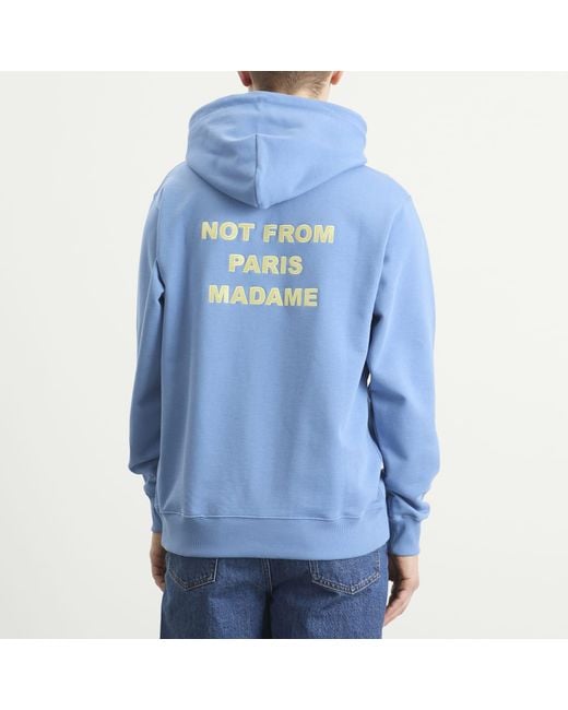 Drole de Monsieur Blue Slogan Hoodie for men