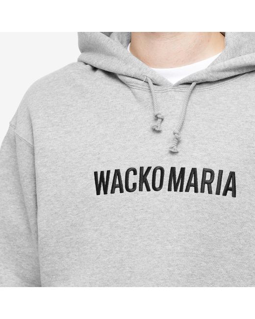 Wacko Maria Gray Middleweight Logo Hoodie for men