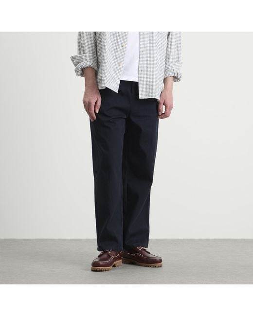 A.P.C. Blue Ricky Double Pleat Chinos for men
